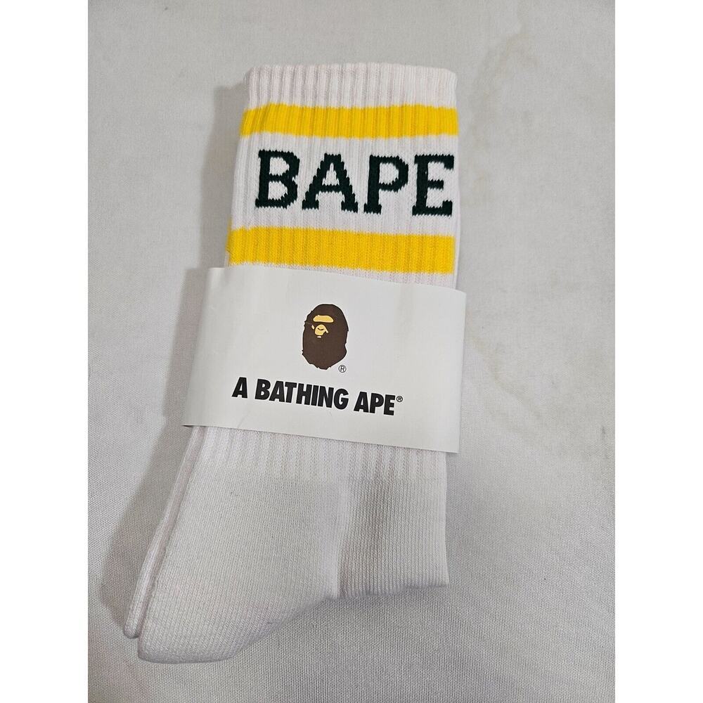 NWT BAPE (A Bathing Ape) Crew Socks Size Medium Unisex Rare